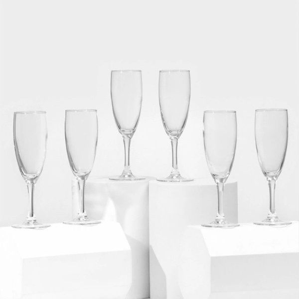 Бокалы для шампанского набор 6шт 170мл стекло ФРЕНЧ БРАСЕРИ Г4836 (4/120)