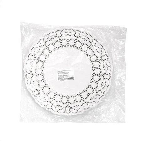 Салфетки сервировочные набор 250шт 30см бумага ажурные ГОРНИЦА (8)