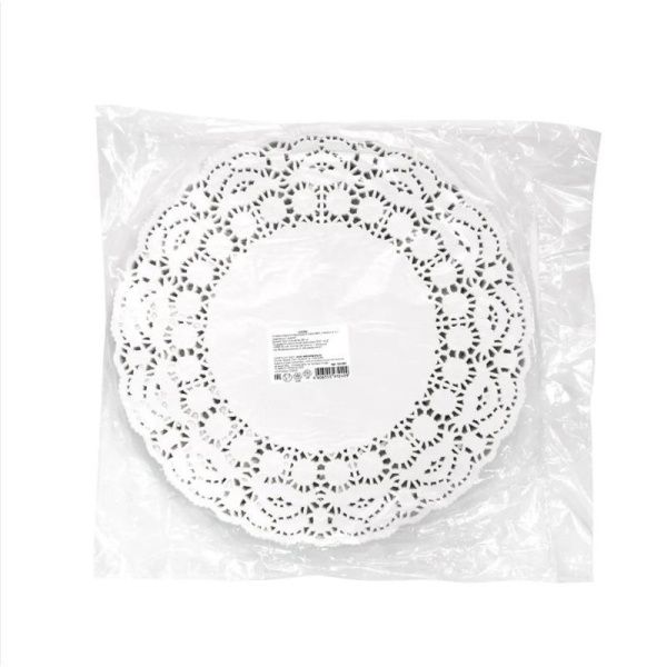 Салфетки сервировочные набор 250шт 30см бумага ажурные ГОРНИЦА (8)