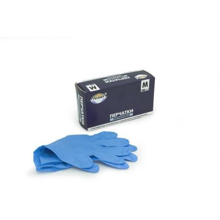 Перчатки одноразовые нитриловые 100шт р-р М (10)