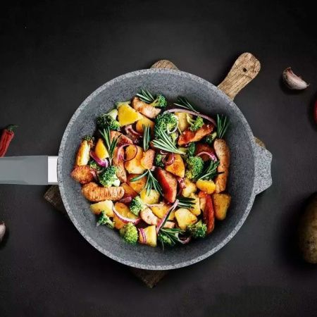 Сковорода 30см алюминий АП ГРАНИТ без крышки съемная ручка (10)