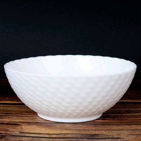 Салатник 900мл 17,5см стеклокерамика фактурный белый WVW70Q (6/48)