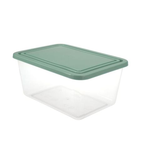 Контейнер пищевой 1,2л 129*82*176мм пластик Фисташковый прямоугольный (40)