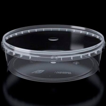 Контейнер для пресервов с крышкой пищевой 500мл пластик прозрачный 140*47мм (180)