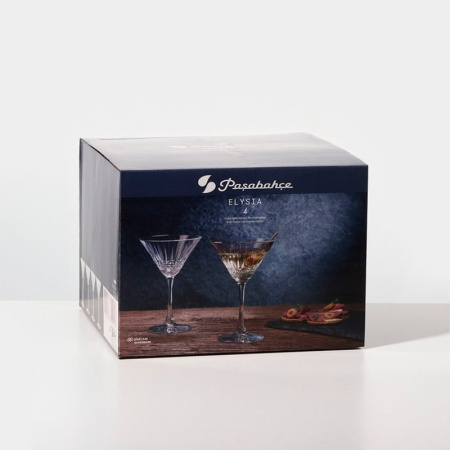 Бокалы для мартини набор 4шт 220мл стекло ЭЛИЗИЯ (4)