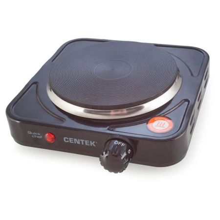 Плитка электрическая металл Centek CT-1506 Siberia 1000Вт 1 конфорка ЧУГУН 155мм, индикатор раб (12)