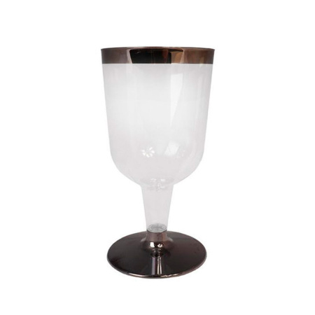 Фужер для вина 6шт 180мл пластик Сomplement прозрачный с серебряной полосой (6)