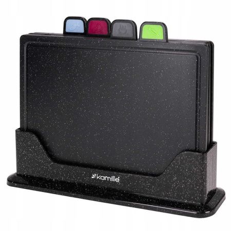 Доска разделочная набор 4шт 30*20*0,8см пластик на подставке (12)