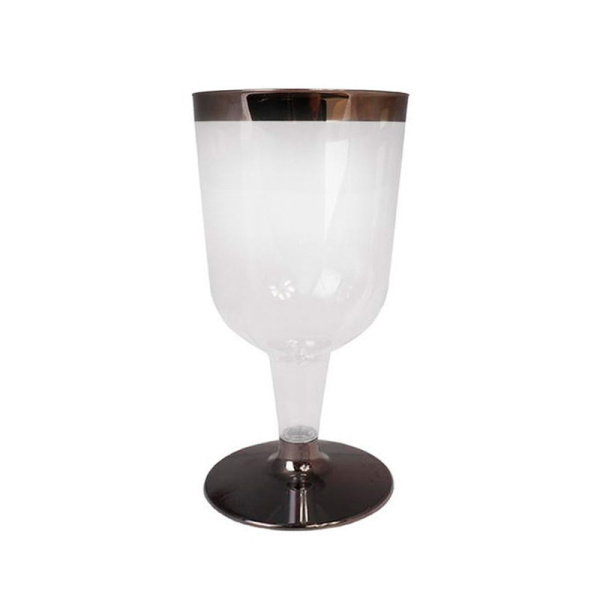 Фужер для вина 6шт 180мл пластик Сomplement прозрачный с серебряной полосой (6)