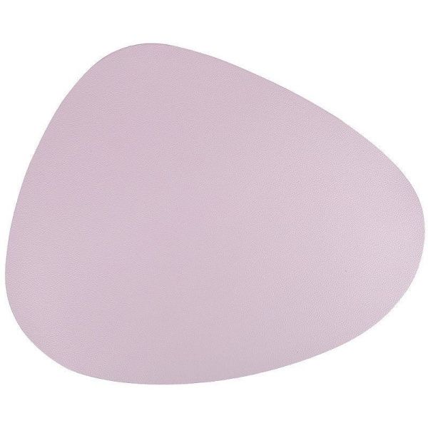 Салфетка сервировочная 45*37см полиуретан фигурная Экокожа лавандовая (4/180)