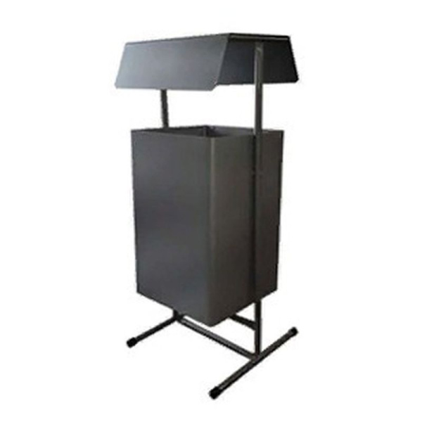 Урна для мусора №6 45л металл ВОЛЖАНОЧКА с крышкой