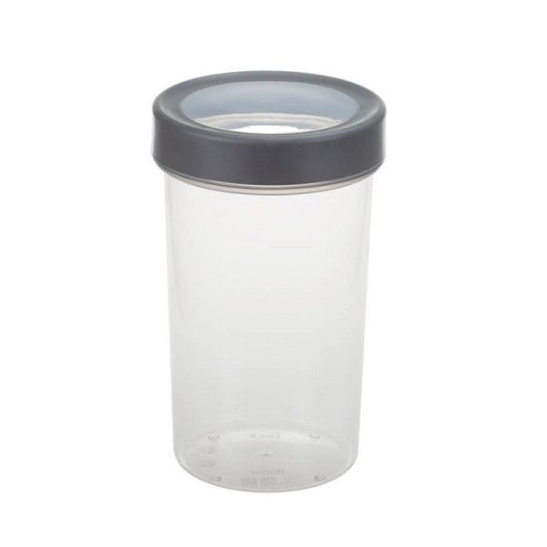 Емкость для сыпучих продуктов 1,1л пластик ОПТИМ графитовый (6)