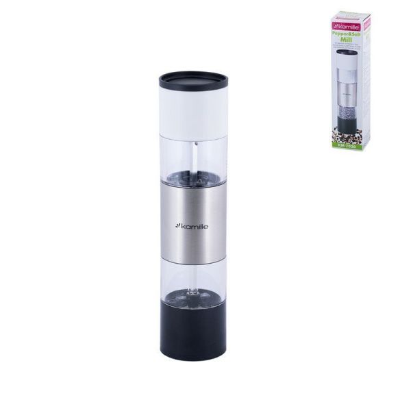 Мельница для специй 22*5,5см нерж.сталь/акрил двухсторонняя арт. 7020 (36)