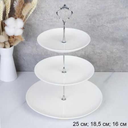 Этажерка сервировочная 3 яруса 25/18/16см фарфор R-6322 (9)