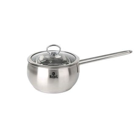 Ковш 2л нерж.сталь со стекл.крышкой 16см h10,5см (8)