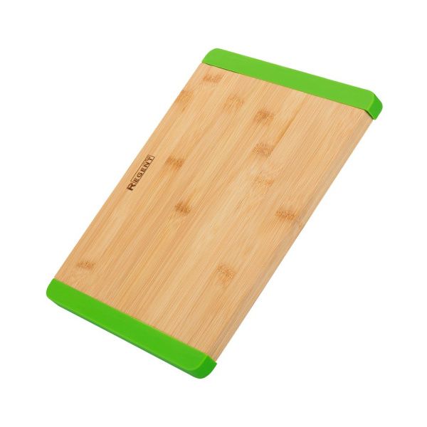 Доска разделочная 28*22*1,5см бамбук Bamboo прямоугольная с силикон.вставками 93-BM-4-01.1 (12)