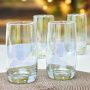 Стаканы набор 4шт 330мл стекло ЗОЛОТИСТЫЙ ХАМЕЛЕОН высокие (2)