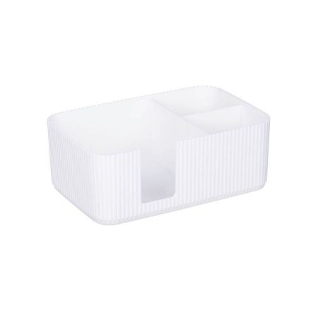 Салфетница 3 секции 22*14,5*8см пластик СТРИП белый (12)