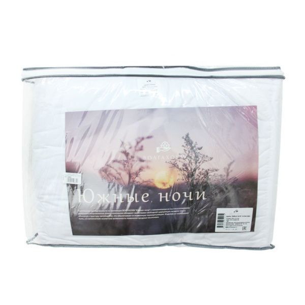 Одеяло евро облегченное заменитель лебяжьего пуха (пл.150), ткань-100% п/э ЮЖНЫЕ НОЧИ 200*215