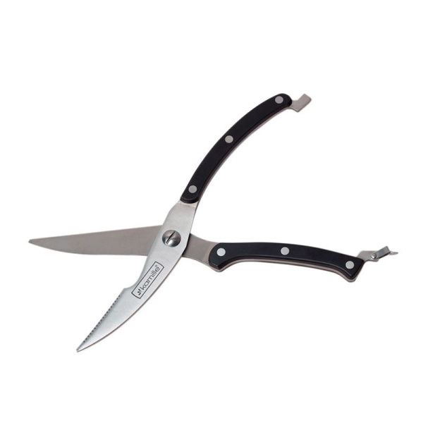 Ножницы кухонные 25см нерж.сталь с ручками из бакелита (48)