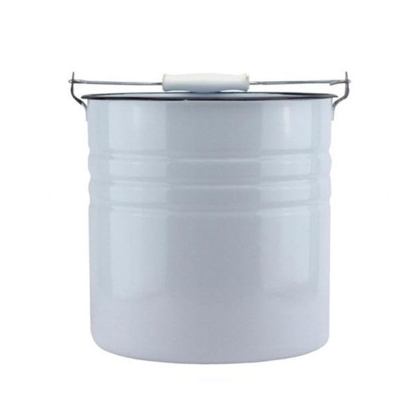 Ведро 12л эмаль титановый рябчик без крышки 20-1024 (2)