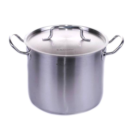 Кастрюля 7л нерж.сталь ОБЩЕПИТ мет.крышка D22см H18см индукция КТ-ОБ-07 (2)