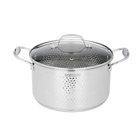 Кастрюля 4,5 нерж.сталь АРЗОН со стекл.крышкой 22*12,5см индукция  (6)