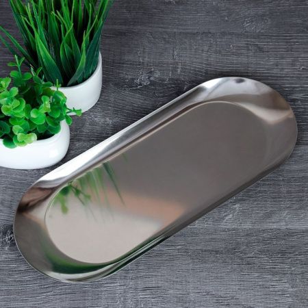 Блюдо 30*12см нерж.сталь овальное 737552-silver (120)