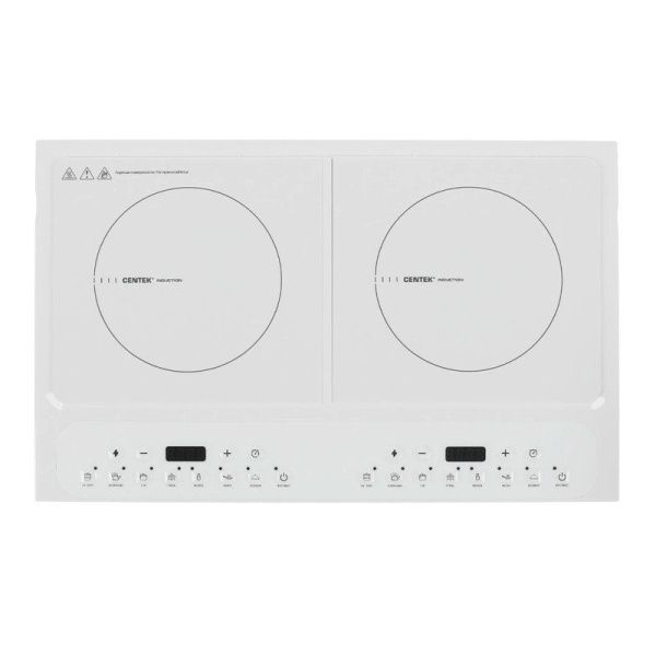 Плитка индукционная стеклокерам. Centek CT-1514 белая 3500Вт, 8мощн, 7прогр,таймер, LED-дисплей (2)
