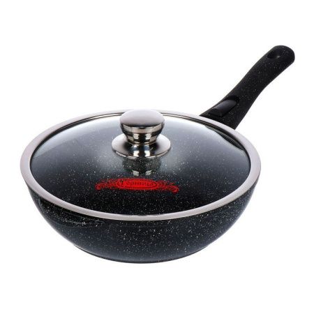 Сотейник 260/82мм алюминий АП Гранит индукция со съемной ручкой со стекл.крышкой подар.уп. (5)