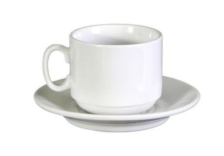 Чайный набор 2пр фарфор БЕЛЬЕ Экспресс на 1 персону 220мл (12)