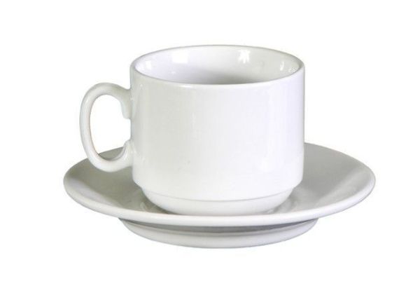 Чайный набор 2пр фарфор БЕЛЬЕ Экспресс на 1 персону 220мл (12)