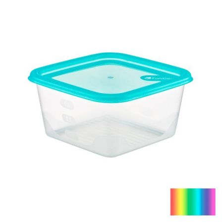 Контейнер пищевой 1,1л 154*154*78мм пластик Fusion зеленый квадратный (20)