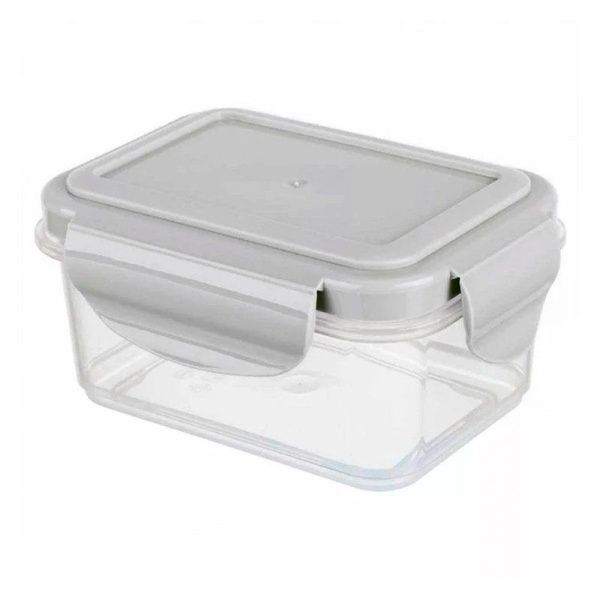 Контейнер пищевой 250мл 118*89*59мм пластик СВЧ SMART LOCK светло-серый (24)