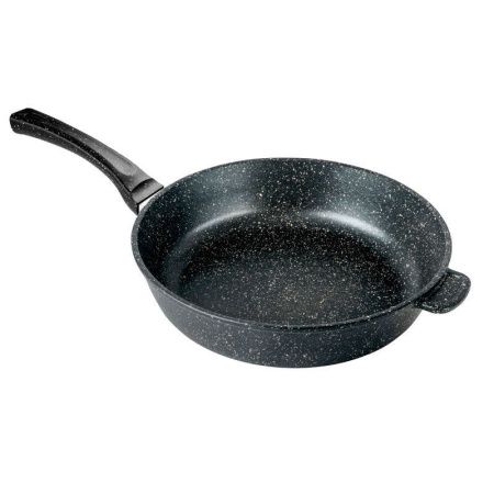 Сковорода 28см h7см алюминий АП Гранит индукция без крышки с несъемной пласт.ручкой (4)