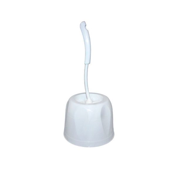 Ершик туалетный пластик/нейлон Rock`n`Roll МИДИ белый (20)