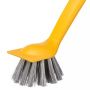 Щетка для посуды 24,7*3,7*4,2см пластик желтый (24)