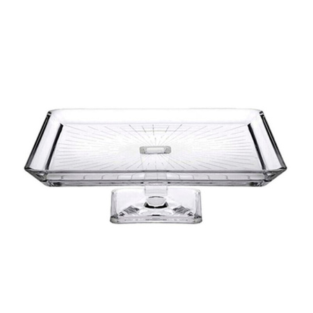 Блюдо 240*240*81мм стекло МАДЛЕН на ножке (6)