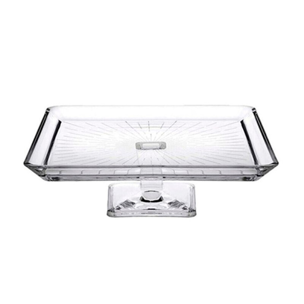 Блюдо 240*240*81мм стекло МАДЛЕН на ножке (6)