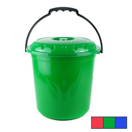 Ведро 10л 26,5*26см пластик ТЮЛЬПАН с крышкой мерное Ар (40)