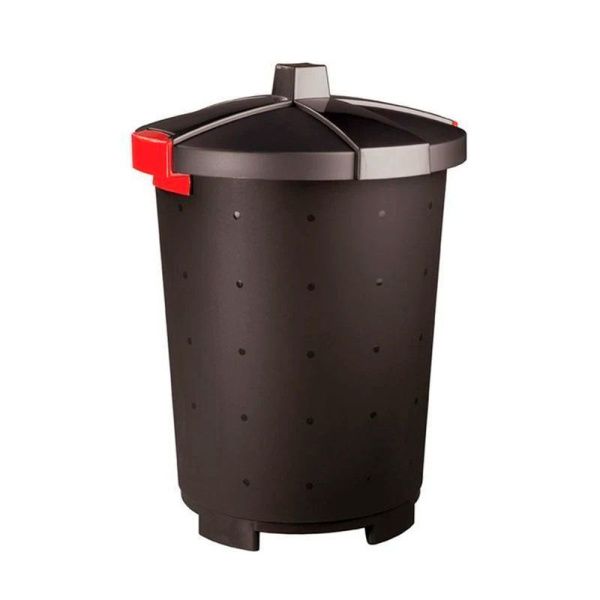 Бак 45л 42*57см пластик черный хозяйственный (5)