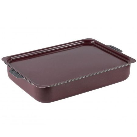 Противень 19*25*6см алюминий АП ХОЗЯЮШКА мет.крышка 2 ручки (16)