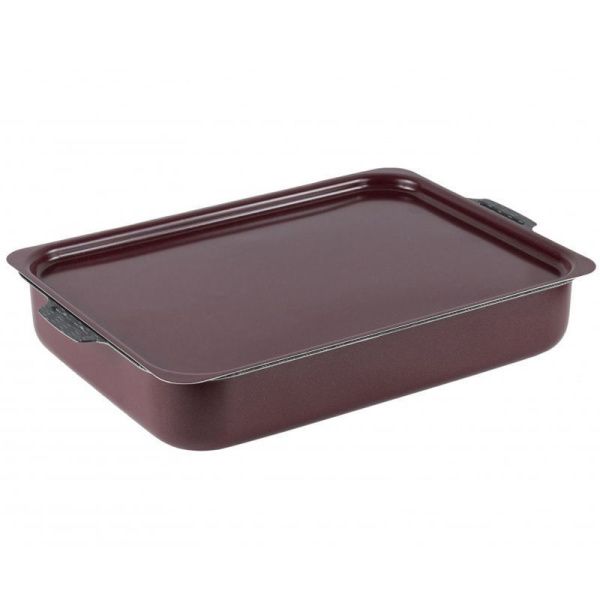 Противень 19*25*6см алюминий АП ХОЗЯЮШКА мет.крышка 2 ручки (16)