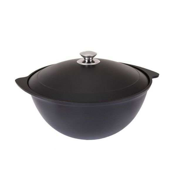 Казан для плова 7л алюминий АП с крышкой (3)