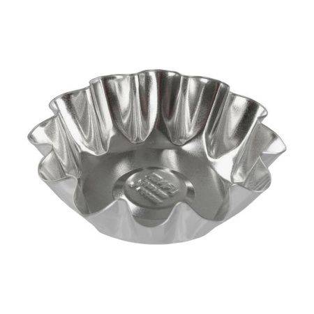 Форма для кекса 10,1*2,5см белая жесть вес 22г КФ-05.000 (180)