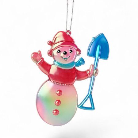 Украшение новогоднее на елку Снеговик 10*8,5см акрил SL24-075/JC-16713 (960)