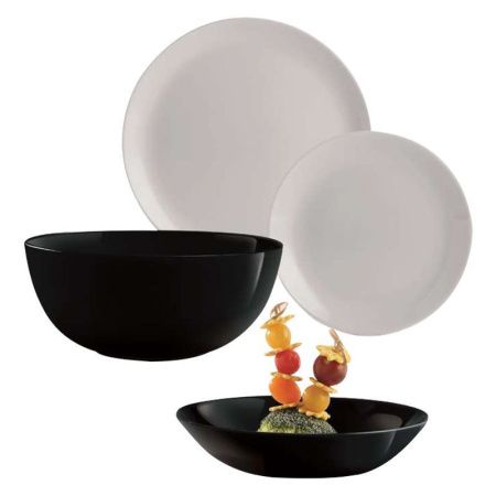 Столовый набор 19пр стеклокерамика ДИВАЛИ БЛЭК/ГРАНИТ на 6 персон 75034 (1)