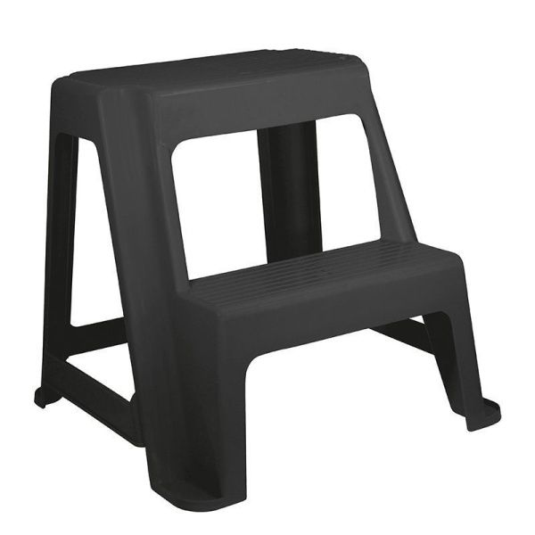Табурет 41*47*48см пластик черный со ступенькой (1)