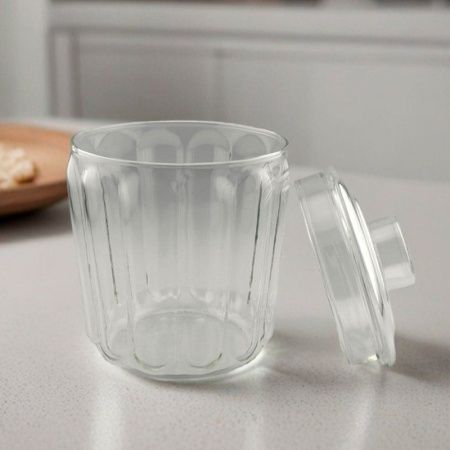 Сахарница 380мл стекло с крышкой (100)