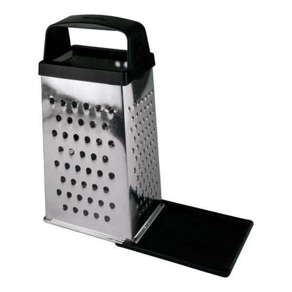 Терка 4 гранная 11*8,5*22см белая жесть с дном К01.001.03 (30)